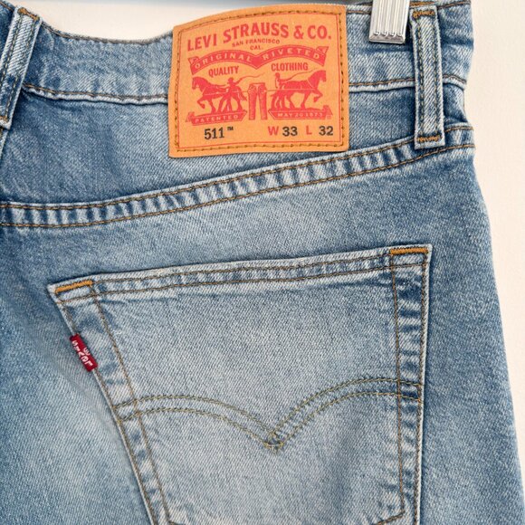 👖 Levi’s 511 Slim Fit Jeans — Light Wash — 33W x 32L - Picture 4 of 5